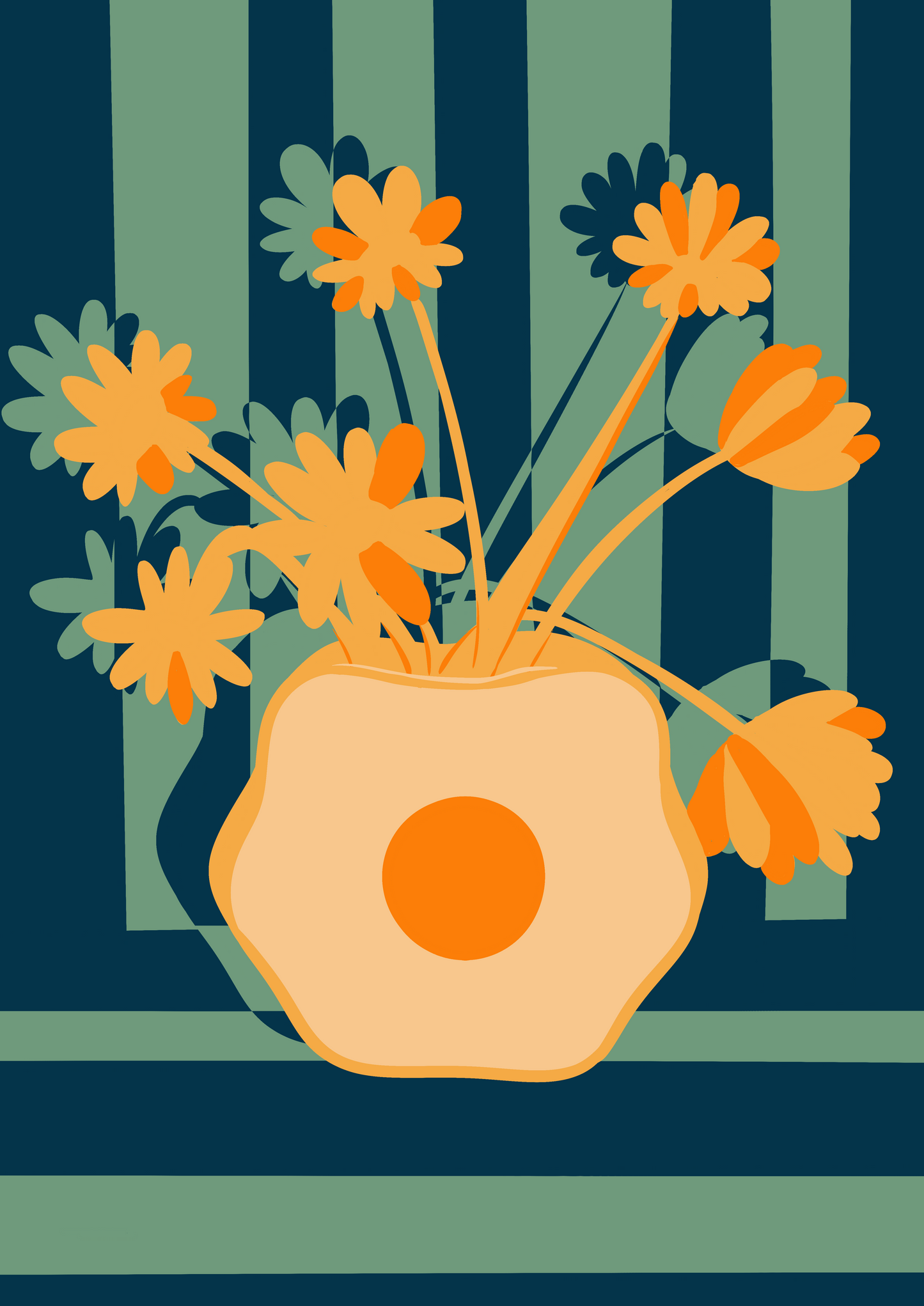 Print - Marguerites au plat