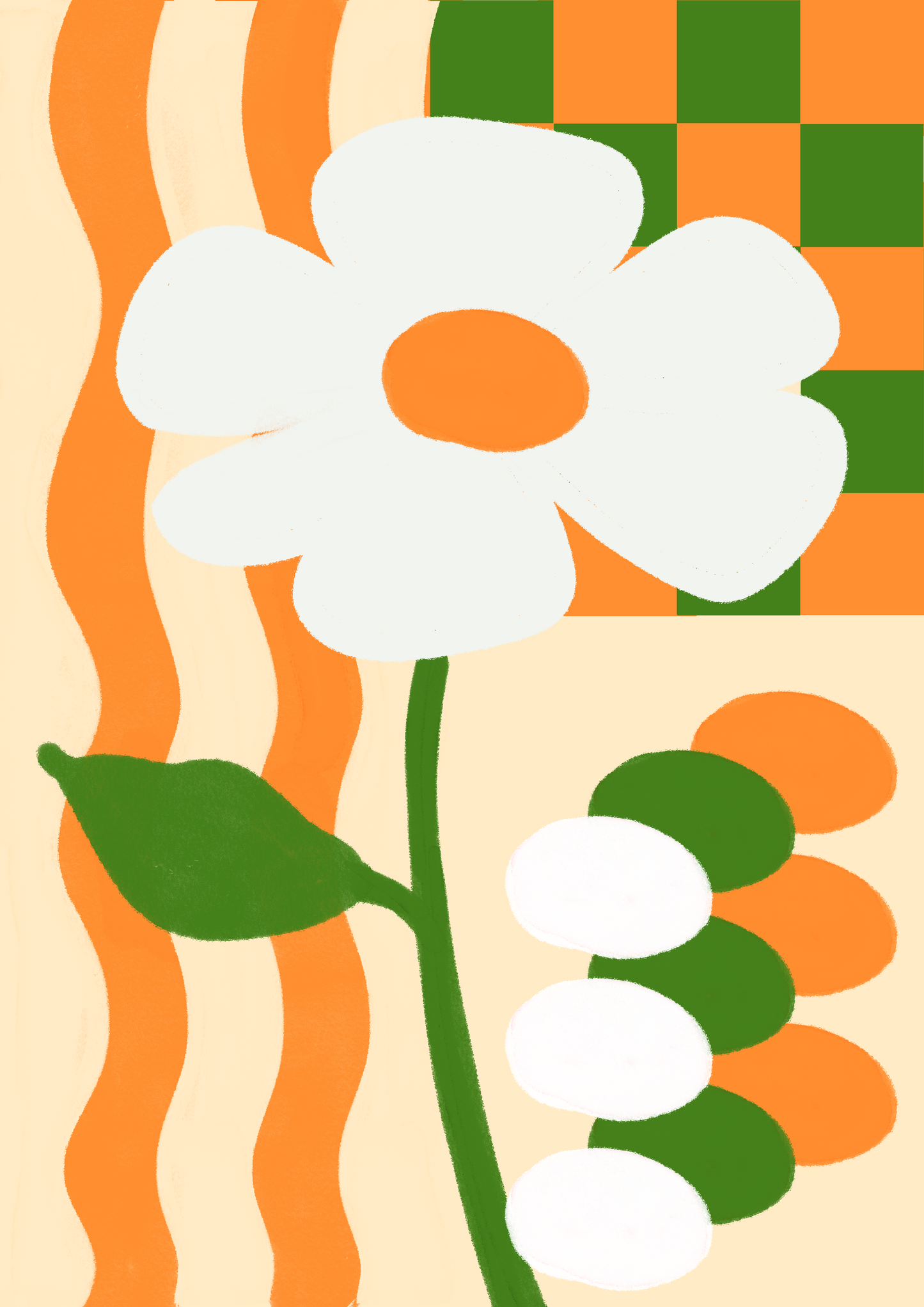 Print - Retro-flower