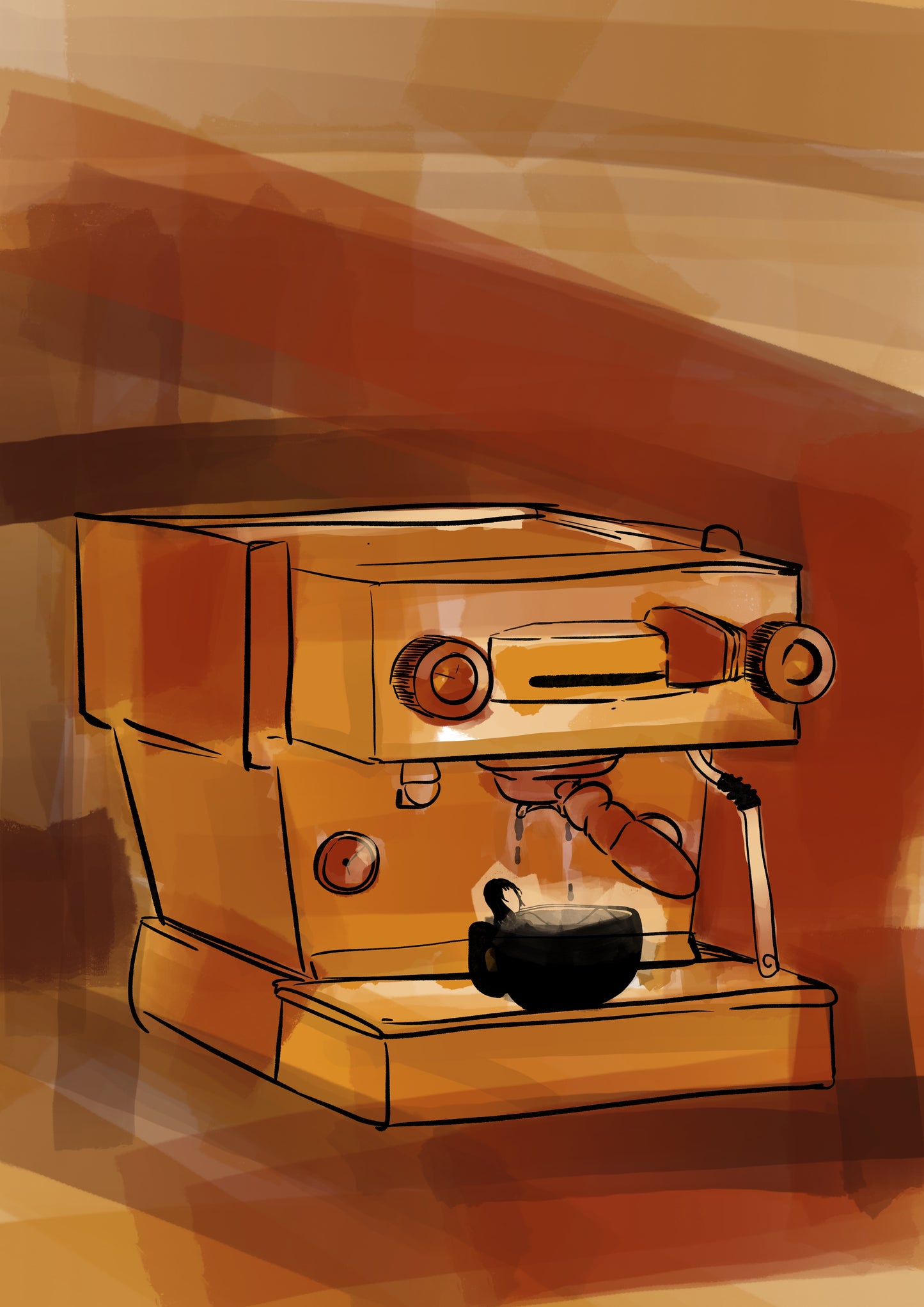 Print - Swimming coffee